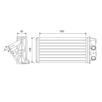 Schimbător de căldură, încălzire habitaclu VALEO 811619