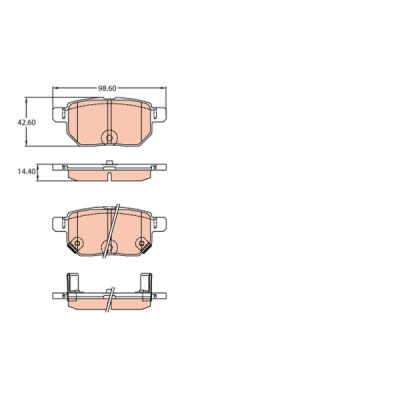 Set placute frana TRW GDB3454