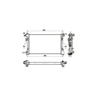 Radiator, racire motor NRF 54204