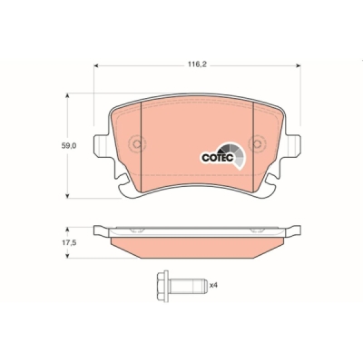 Set placute frana TRW GDB1516