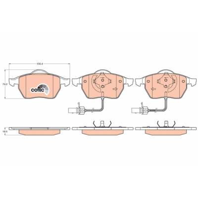 Set placute frana TRW GDB1307