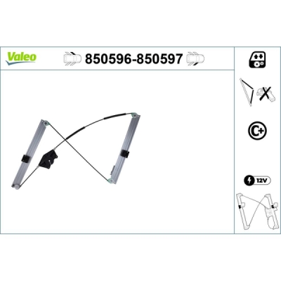 Mecanism actionare geam VALEO 850596
