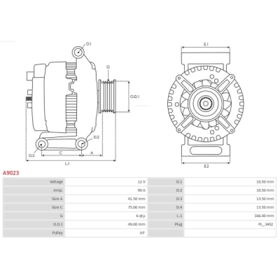 Brat, suspensie roata AS-PL A9023