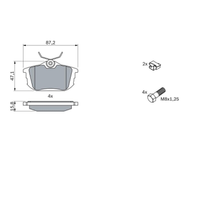 Set placute frana BOSCH 0 986 424 427