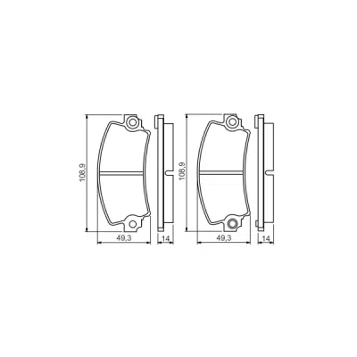 Set placute frana BOSCH 0 986 495 270