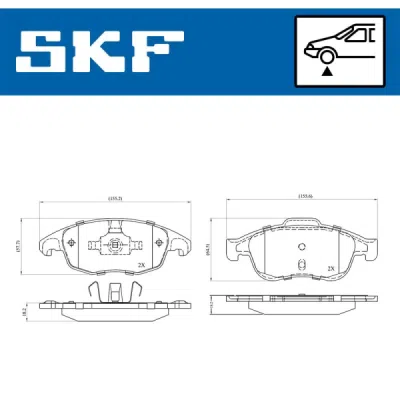 Set placute frana SKF VKBP 80005