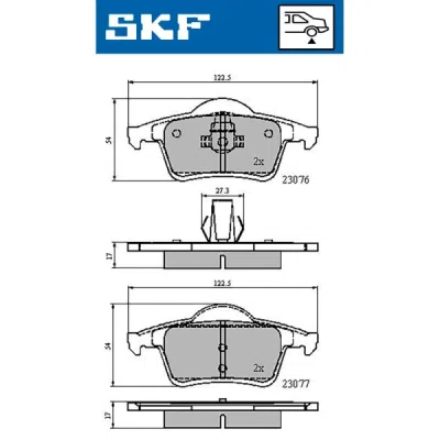 Set placute frana SKF VKBP 90261