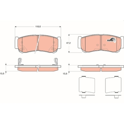 Set placute frana TRW GDB3419