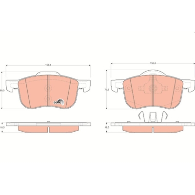 Set placute frana TRW GDB1388