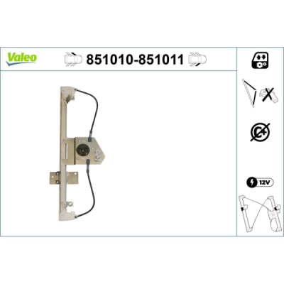 Mecanism actionare geam VALEO 851010
