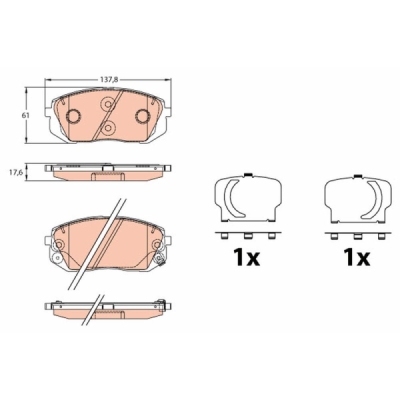 Set placute frana TRW GDB3642
