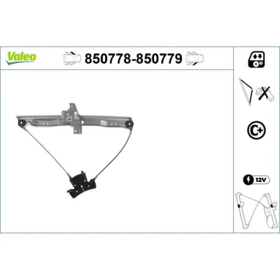 Mecanism actionare geam VALEO 850778