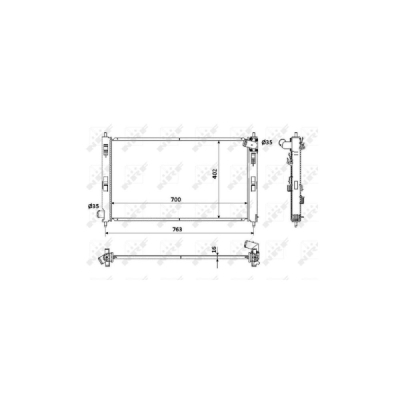 Radiator, racire motor NRF 53906