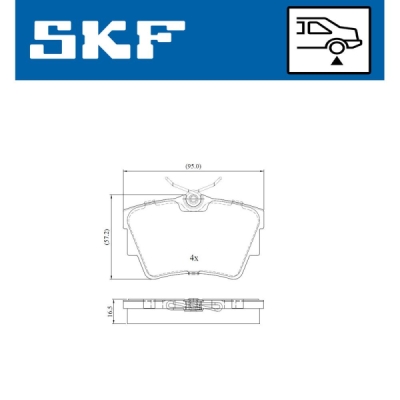 Set placute frana SKF VKBP 90021