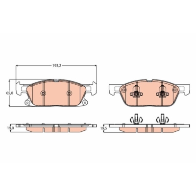 Set placute frana TRW GDB2167