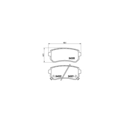 Set placute frana BREMBO P 30 025