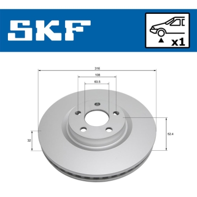 Disc frana SKF VKBD 81333 V1