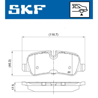 Set placute frana SKF VKBP 90257