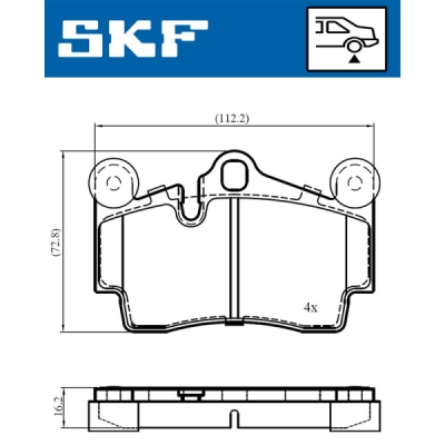 Set placute frana SKF VKBP 90378
