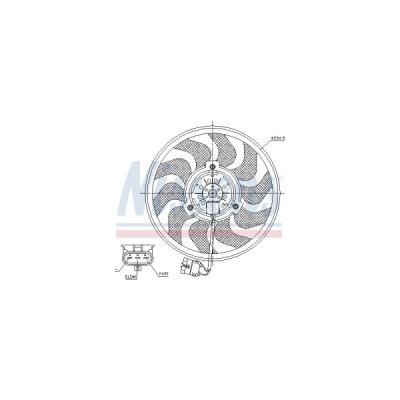 Ventilator, radiator NISSENS 85755