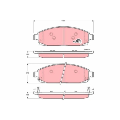 Set placute frana TRW GDB4136