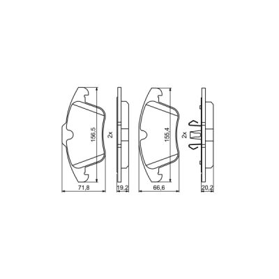 Set placute frana BOSCH 0 986 494 246