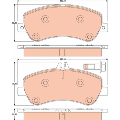 Set placute frana TRW GDB1798