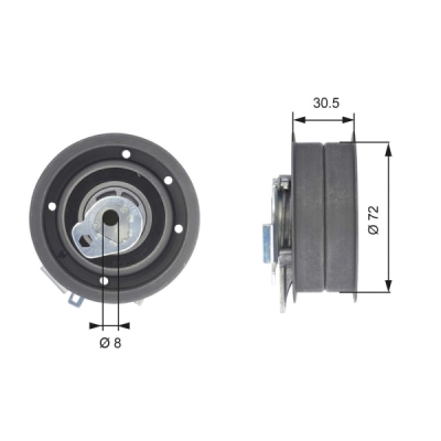Rola intinzator, curea distributie GATES T43010