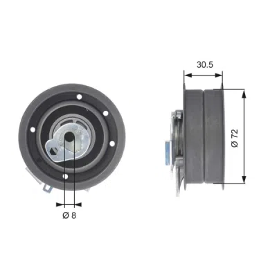 Rola intinzator, curea distributie GATES T43010