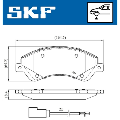 Set placute frana SKF VKBP 80110 E