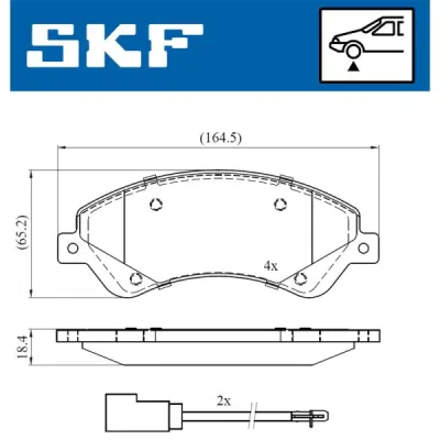 Set placute frana SKF VKBP 80110 E