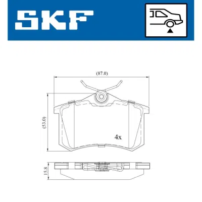 Set placute frana SKF VKBP 90047
