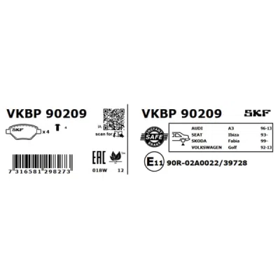 Set placute frana SKF VKBP 90209