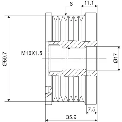 Sistem roata libera, generator VALEO 588046