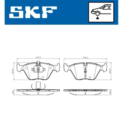 Set placute frana SKF VKBP 80548