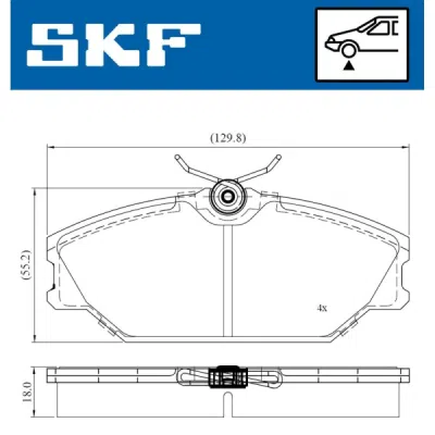 Set placute frana SKF VKBP 80211