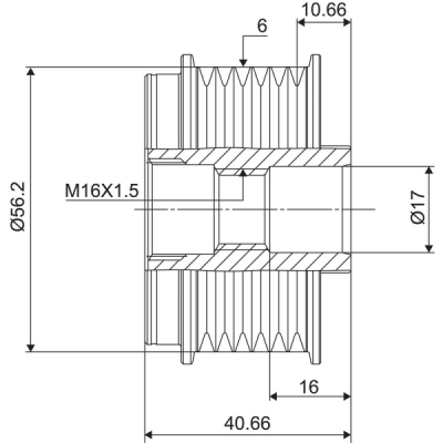 Sistem roata libera, generator VALEO 588010