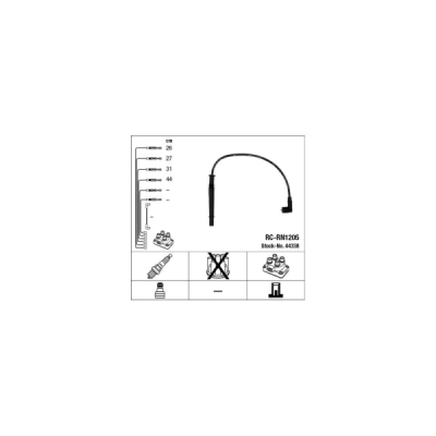 Set cablaj aprinder NGK 44338