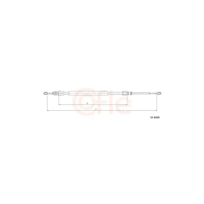 Cablu, frana de parcare COFLE 10.6686