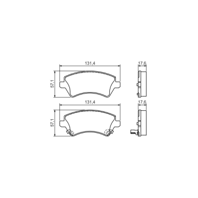 Set placute frana BOSCH 0 986 424 735