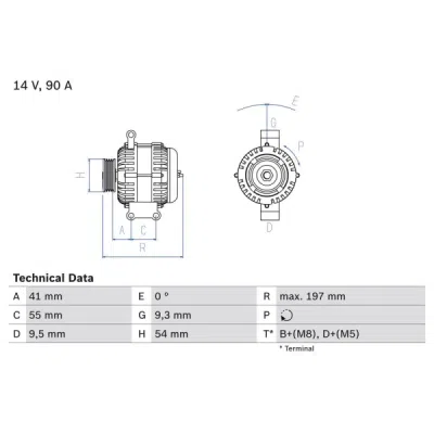 Generator / Alternator BOSCH 0 986 048 771