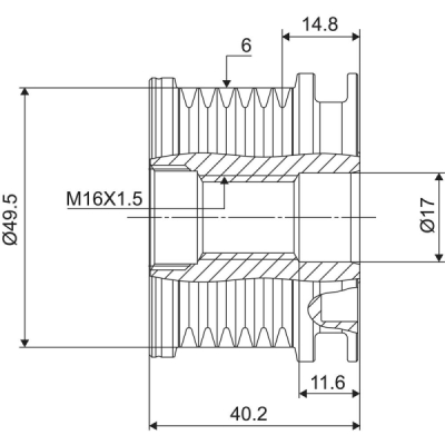 Sistem roata libera, generator VALEO 588016