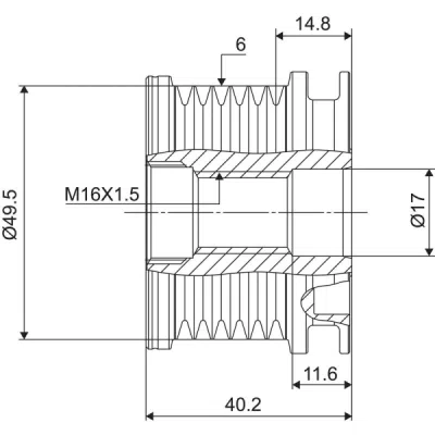 Sistem roata libera, generator VALEO 588016