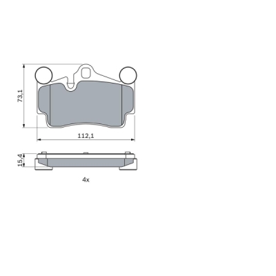 Set placute frana BOSCH 0 986 424 741