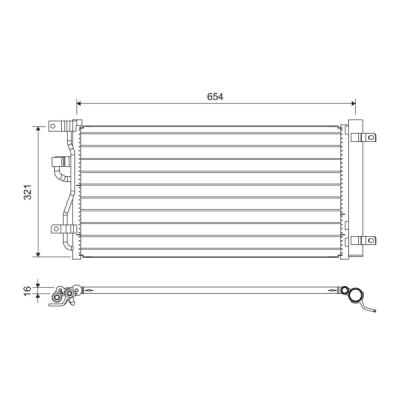 Condensator, climatizare VALEO 822702