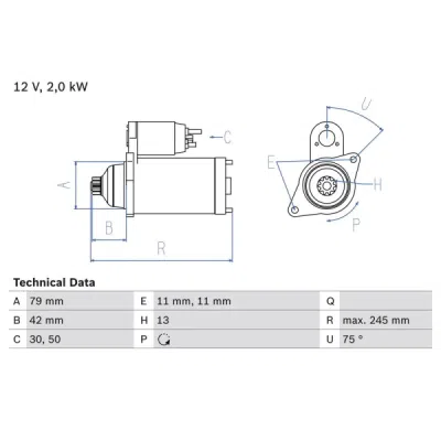 Demaror BOSCH 0 986 026 160
