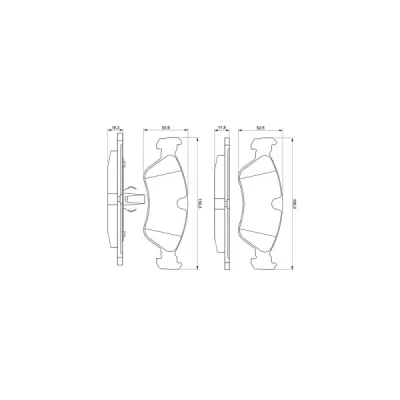 Set placute frana BOSCH 0 986 491 900