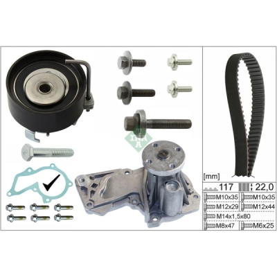 Set pompa apa + curea dintata INA 530 0495 30