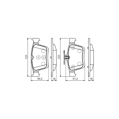 Set placute frana axa spate BOSCH 0 986 494 659