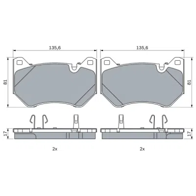 Set placute frana BOSCH 0 986 424 965